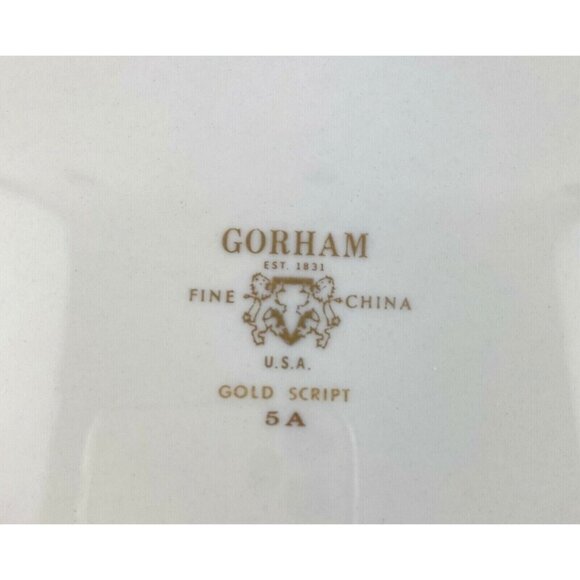Gorham Gold Script 5A Fine China Replacement Dinner Plate 10 3/4"  USA - Picture 5 of 6